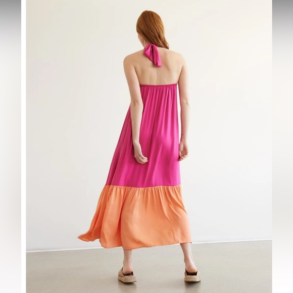 Sleeveless Satin Swing Maxi Dress - Picture 2 of 5
